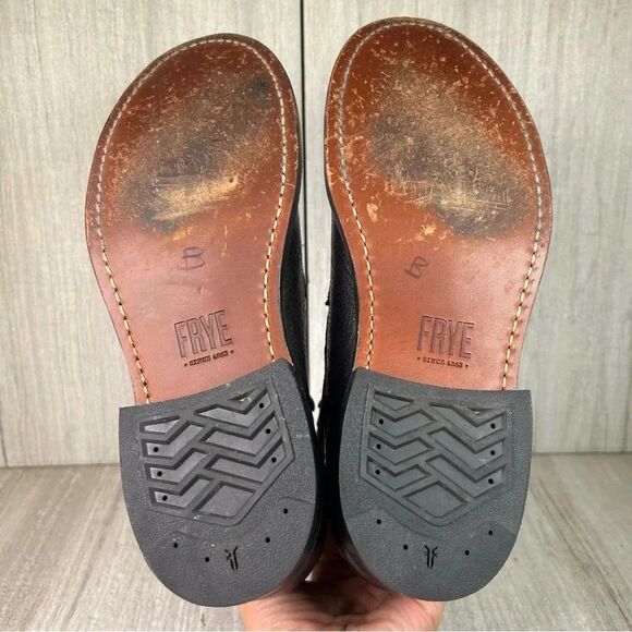 Frye Garrison Boots Lace Up Cap Toe Lace Up Leather Combat Boot Mens Size 8 D - Picture 8 of 10